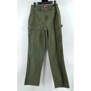 Vintage Union Bay Pants Utility Cargo Wide Leg Women's Size 28 Green